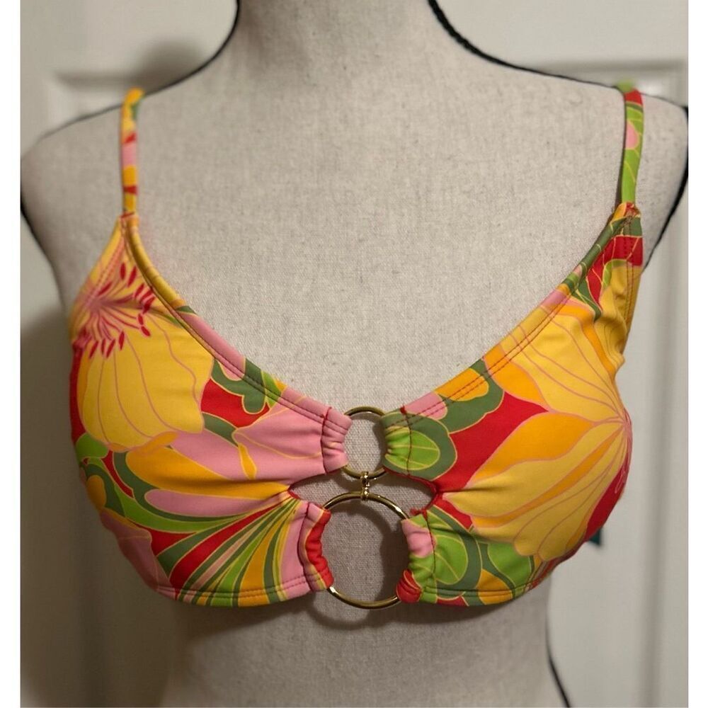 Sports Illustrated Double Ring Bralette Swim Top Only Size XL